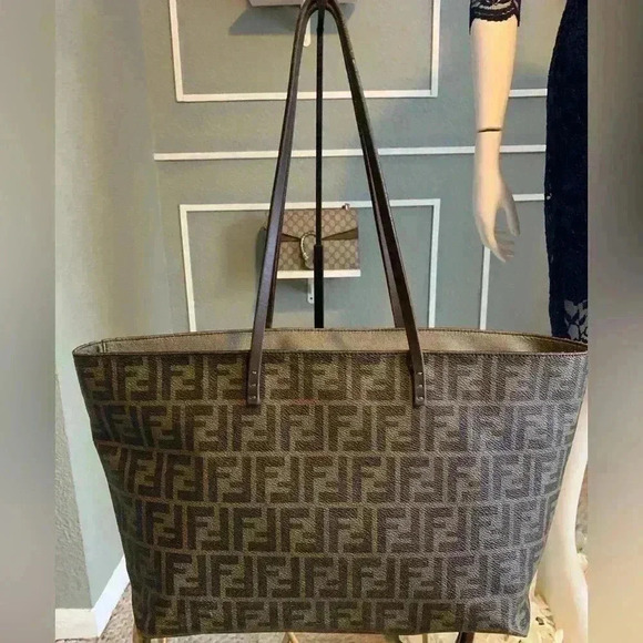 Fendi Roll Tote Zucca Coated Canvas Large - Picture 1 of 15